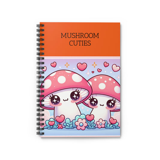 Kawaii Style Mushroom Spiral Notebook